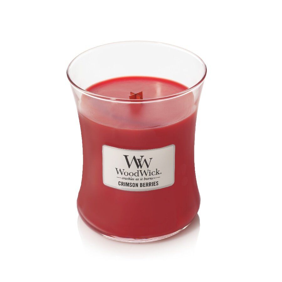 Ароматична свічка з нотами різдвяних ягід Woodwick Medium Crimson Berries 275 г Ароматична свічка з нотами різдвяних ягід Woodwick Medium Crimson Berries 275 г